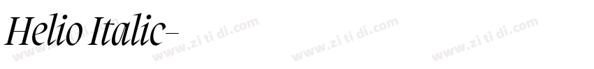 Helio Italic字体转换